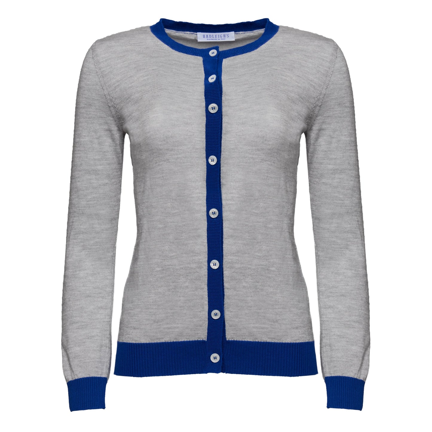 Lisa Cardigan in Grey and Cobalt