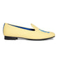 Slipper in Yellow with Baby Blue Logo