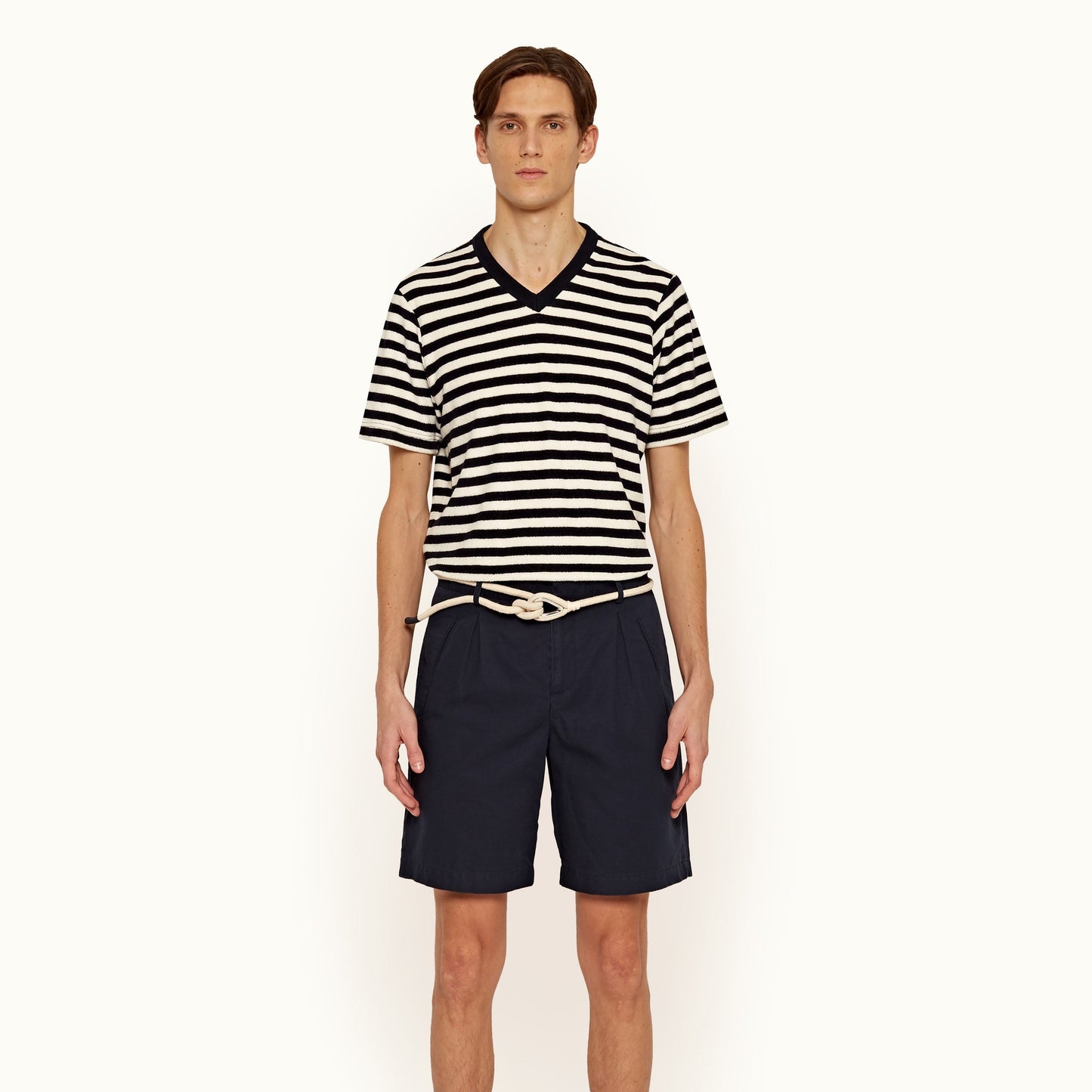 Nicolas Lux Towelling Stripe T-shirt