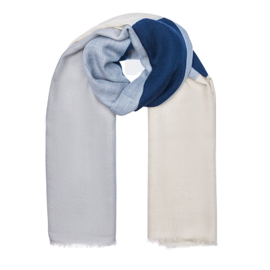 Casey Cashmere Scarf in Blue Grey